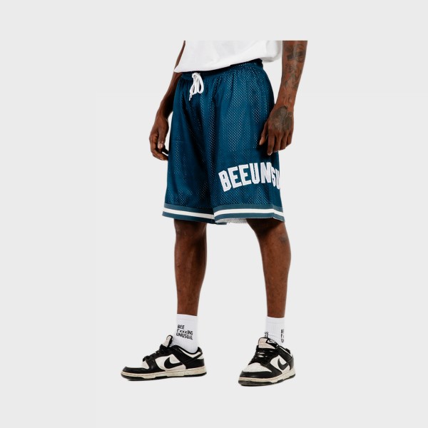 Bee Unusual Mesh Basketball Shorts Woven Ανδρικη Βερμουδα Μπλε