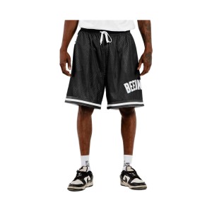 Bee Unusual Mesh Basketball Shorts Woven Ανδρικη Βερμουδα Μαυρη
