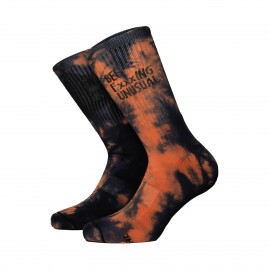 Bee Unusual Tie Dye Issue Unisex Καλτσες Πορτοκαλι - Μαυρο 
