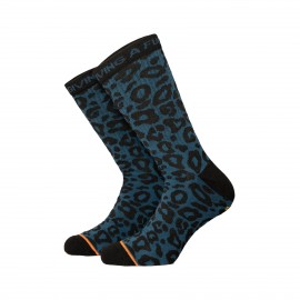 Bee Unusual Street Rebel Leopard Unisex Καλτσες Μαυρο - Μπλε