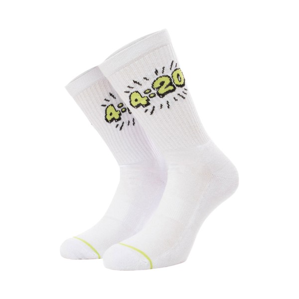 Bee Unusual 420 Logo High Unisex Καλτσες Λευκες