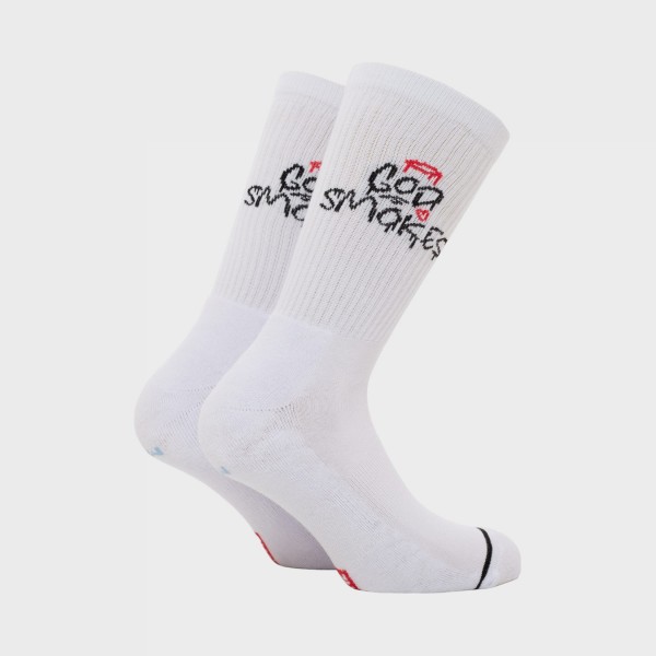 Bee Unusual God Smokes Long Unisex Καλτσες Λευκο -  Μαυρο