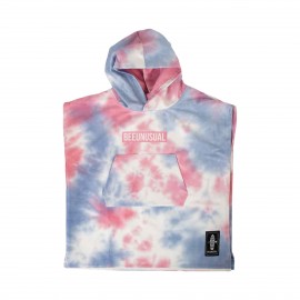 Bee Unusual Kane Tie Dye Hooded 40×10×100ΕΚ Poncho Θαλασσης Παιδικο Ροζ - Μπλε