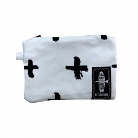 Bee Unusual Trust No Love 25 x 17cm Unisex Τσαντα Χειρος Λευκη