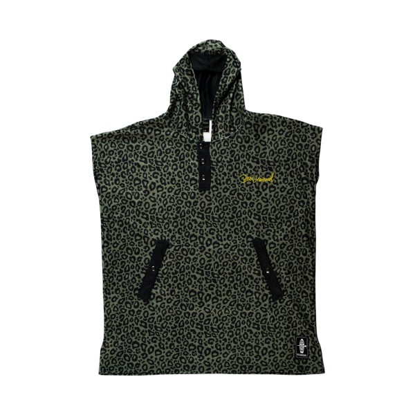 Bee Unusual Black Panther Hooded Chaning Poncho Θαλασσης 40×10×100εκ Πρασινο - Μαυρο 