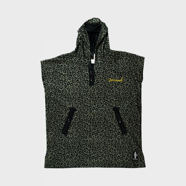 Bee Unusual Black Panther Hooded Chaning Poncho Θαλασσης 40×10×100εκ Πρασινο - Μαυρο 