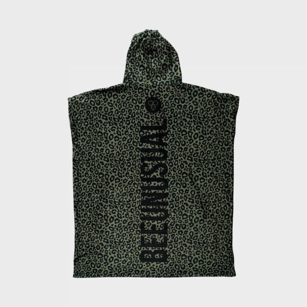 Bee Unusual Black Panther Hooded Chaning Poncho Θαλασσης 40×10×100εκ Πρασινο - Μαυρο 