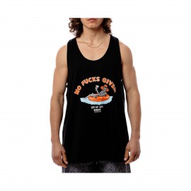 Bee Unusual No Fucks Given Surf Tank Αμανικη Ανδρικη Μπλουζα Μαυρη