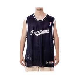 Bee Unusual Mesh 84 Chest Logo Ανδρικη Αμανικη Μπλουζα Μαυρη