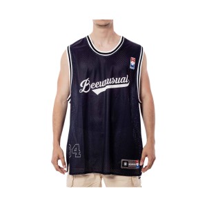 Bee Unusual Mesh 84 Chest Logo Ανδρικη Αμανικη Μπλουζα Μαυρη