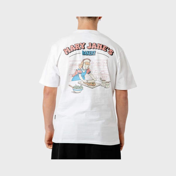 Bee Unusual Wake And Bake Graphic Relaxed Fit Ανδρικη Μπλουζα Λευκη