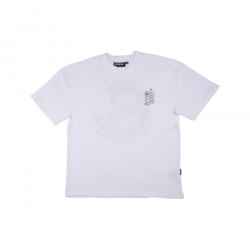 Bee Unususal High Flower Oversized Graphic Ανδρικη Μπλουζα Λευκη