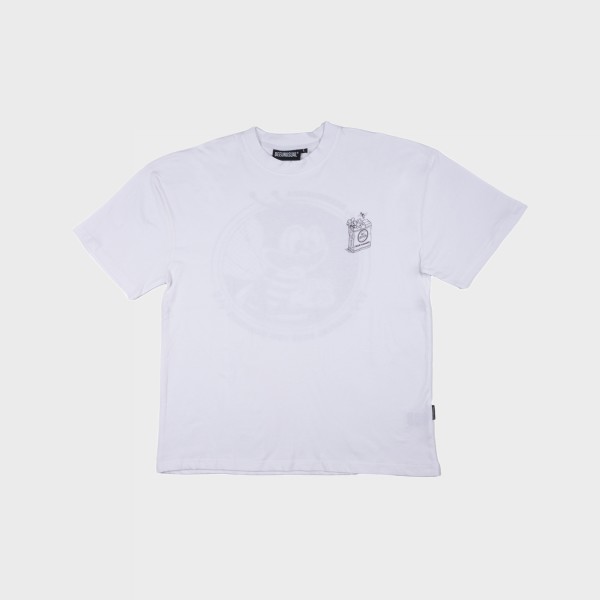 Bee Unususal High Flower Oversized Graphic Ανδρικη Μπλουζα Λευκη