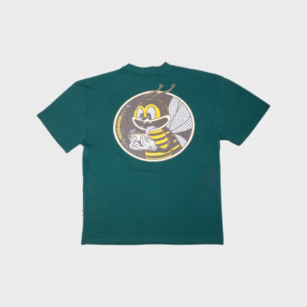 Bee Unususal High Flower Oversized Graphic Ανδρικη Μπλουζα Πρασινη
