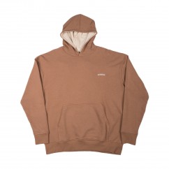 Bee Unusual Embroidered Logo Relaxed FT Hooded Ανδρικο Φουτερ Καφε