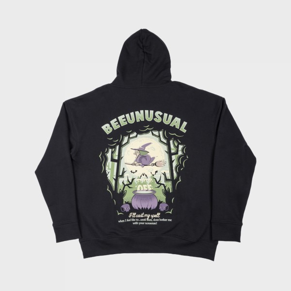 Be Unusual Chill Witch Relaxed FT Hooded Ανδρικο Φουτερ Μαυρο