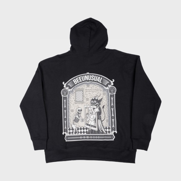 Be Unusual Vanity Mirror Relaxed FT Hooded Ανδρικο Φουτερ Μαυρο
