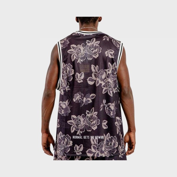 Bee Unusual Retro Basketball Jersey Tank Ανδρικη Αμανικη Μπλουζα Μαυρη