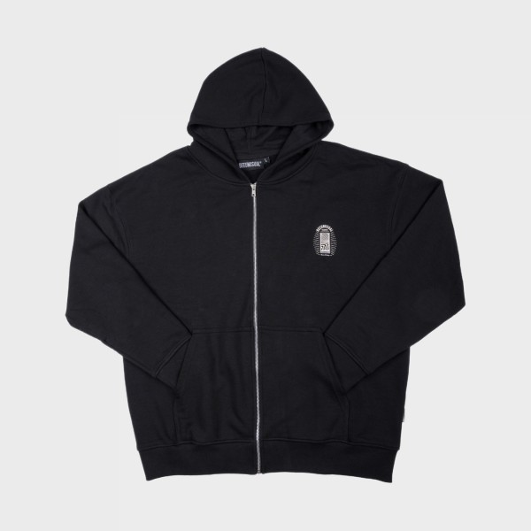 Bee Unusual Vanity Mirror Graphics Hooded Ανδρικη Ζακετα Μαυρη