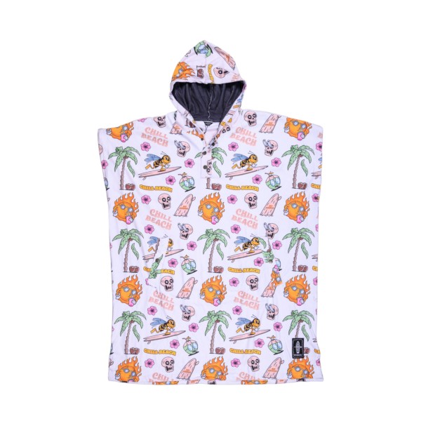 Bee Unusual Chill Beach Changing Unisex 10x40x100εκ Ποντσο  Λευκο - Πολυχρωμο