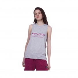 Body Action Casual Γυναικεια Αμανικη Μπλουζα Γκρι
