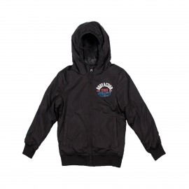 Body Action Fleece Lined Hooded Παιδικο Μπουφαν Μαυρο