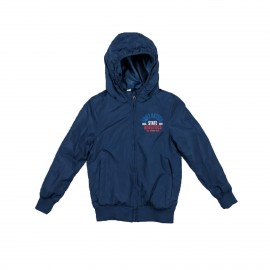Body Action Fleece Lined Hooded Παιδικο Μπουφαν Μπλε