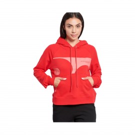 Bodytalk Waist Lenght Hooded Γυναικειο Φουτερ Κοκκινο