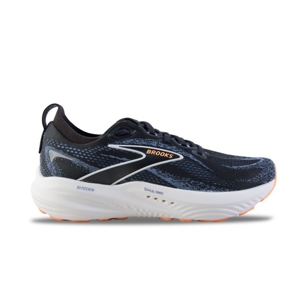 Brooks Glycerin 22 Seamless Running Low Ανδρικο Παπουτσι Μαυρο - Πορτοκαλι