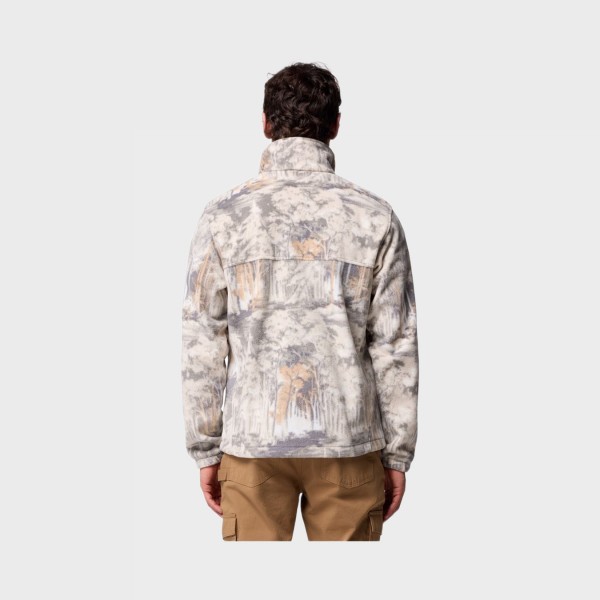 Columbia Steens Mountain Fleece Printed Ανδρικη Ζακετα Γκρι - Μπεζ