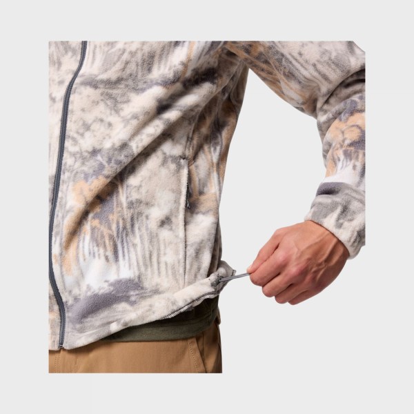 Columbia Steens Mountain Fleece Printed Ανδρικη Ζακετα Γκρι - Μπεζ