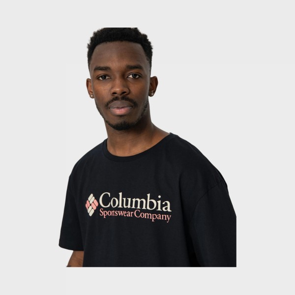 Columbia CSC Basic Logo on Chest Ανδρικη Μπλουζα Μαυρη