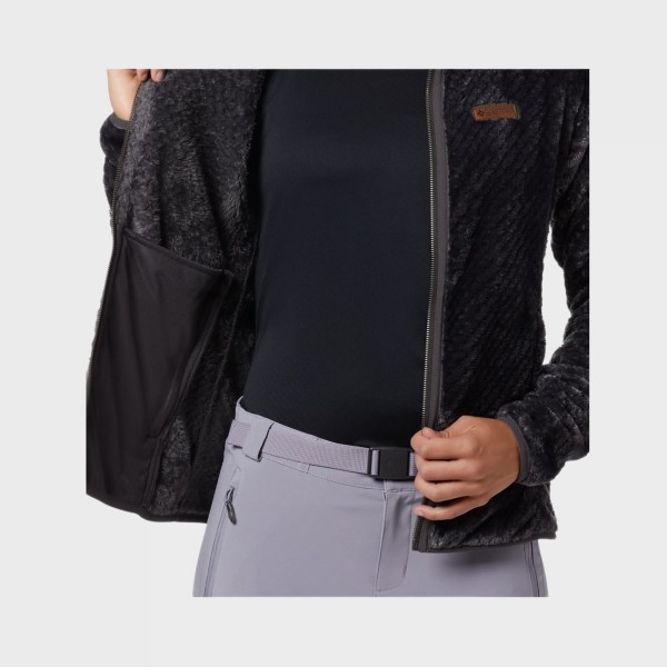 Columbia Fire Side II Sherpa FL Γυναικεια Ζακετα Μαυρη