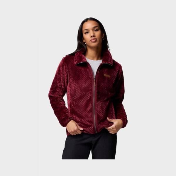 Columbia Fire Side II Sherpa FL Γυναικεια Ζακετα Μπορντο