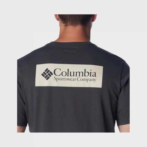 Columbia North Cascades Graphic Jersey Ανδρικη Μπλουζα Ανθρακι