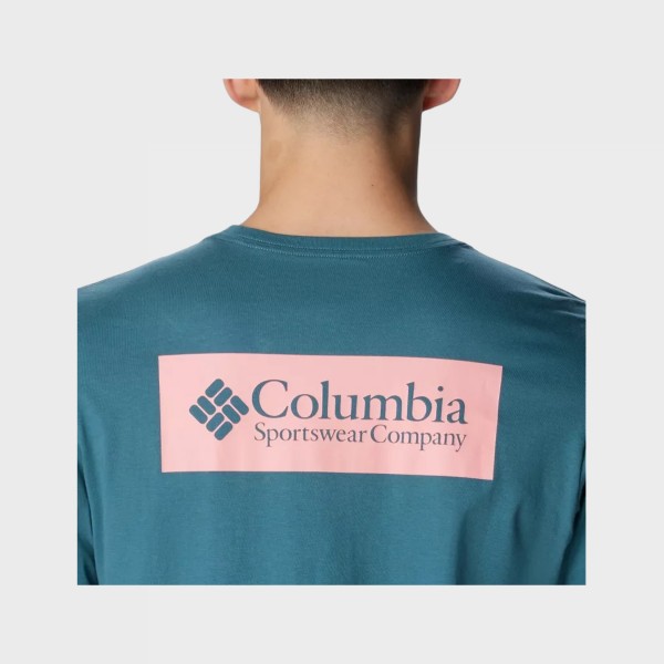 Columbia North Cascades Graphic Jersey Ανδρικη Μπλουζα Πετρολ