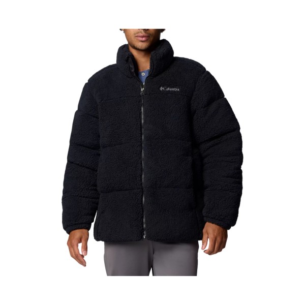 Columbia Puffect II Sherpa Fleece Small Logo Ανδρικη Ζακετα Μαυρο