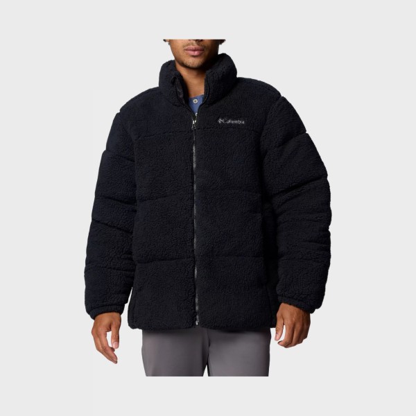 Columbia Puffect II Sherpa Fleece Small Logo Ανδρικη Ζακετα Μαυρο