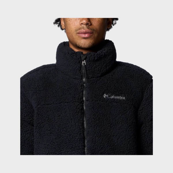 Columbia Puffect II Sherpa Fleece Small Logo Ανδρικη Ζακετα Μαυρο