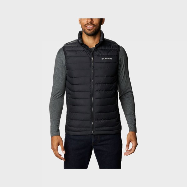 Columbia Power Lite II Neck Ανδρικο Γιλεκο Μαυρο