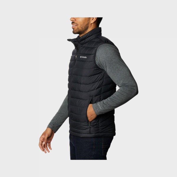 Columbia Power Lite II Neck Ανδρικο Γιλεκο Μαυρο