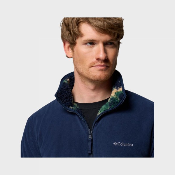 Columbia Winter Pass Fleece Reversable Ανδρικη Ζακετα Μπλε - Πρασινο