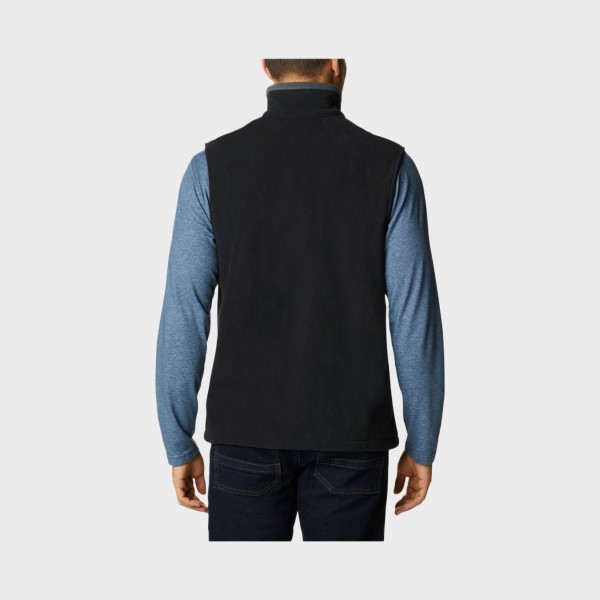 Columbia Fast Trek Fleece Logo Ανδρικο Γιλεκο Μαυρο
