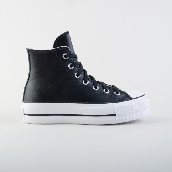 Converse Chuck Taylor All Star Lift Leather Platform Γυναικειο Παπουτσι Μαυρο