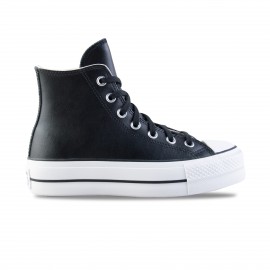 Converse Chuck Taylor All Star Lift Leather Platform Γυναικειο Παπουτσι Μαυρο