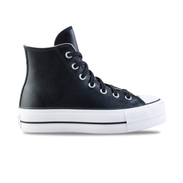 Converse Chuck Taylor All Star Lift Leather Platform Γυναικειο Παπουτσι Μαυρο