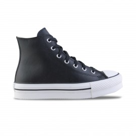 Converse Chuck Taylor All Star Eva Lift Leather Εφηβικο Παπουτσι Μαυρο