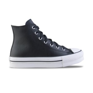 Converse Chuck Taylor All Star Eva Lift Leather Εφηβικο Παπουτσι Μαυρο