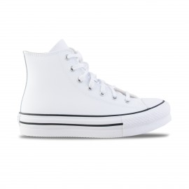 Converse Chuck Taylor All Star Eva Lift Leather Εφηβικο Παπουτσι Λευκο
