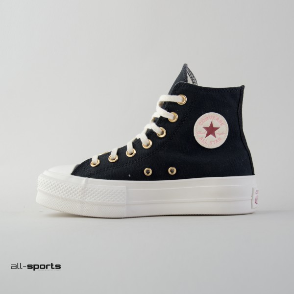 Converse Chuck Taylor All Star Lift Heart Γυναικειο Μποτακι Μαυρο
